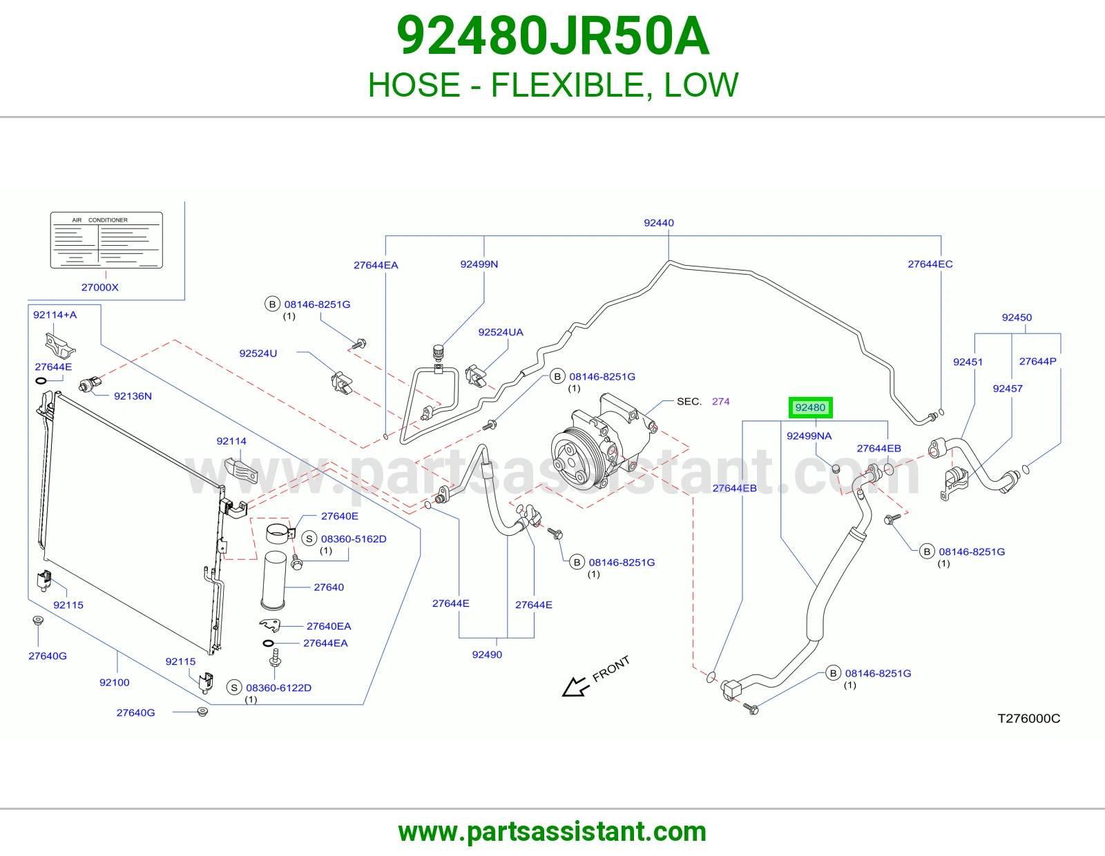 لي كمبروسر مكيف المنخفض 92480JR50A