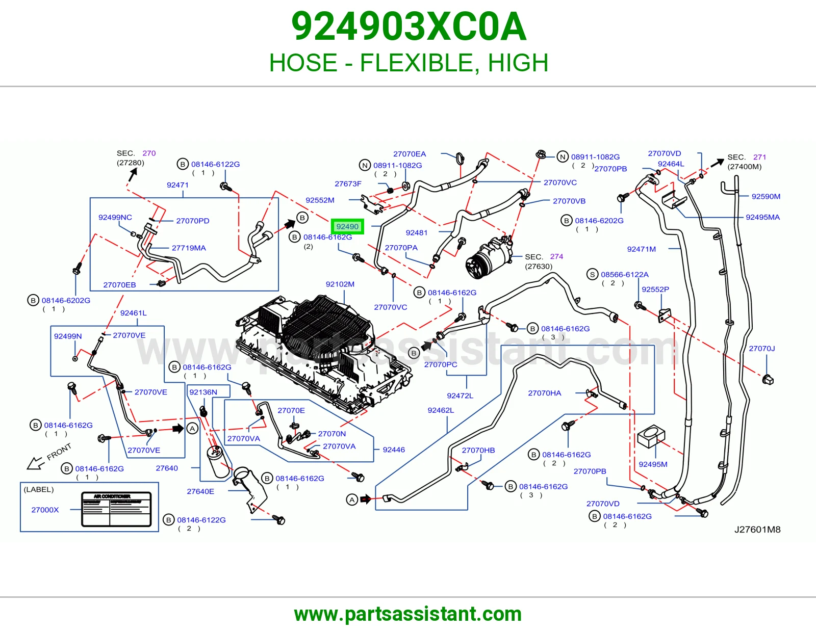 لي كمبروسر مكيف العالي 924903XC0A