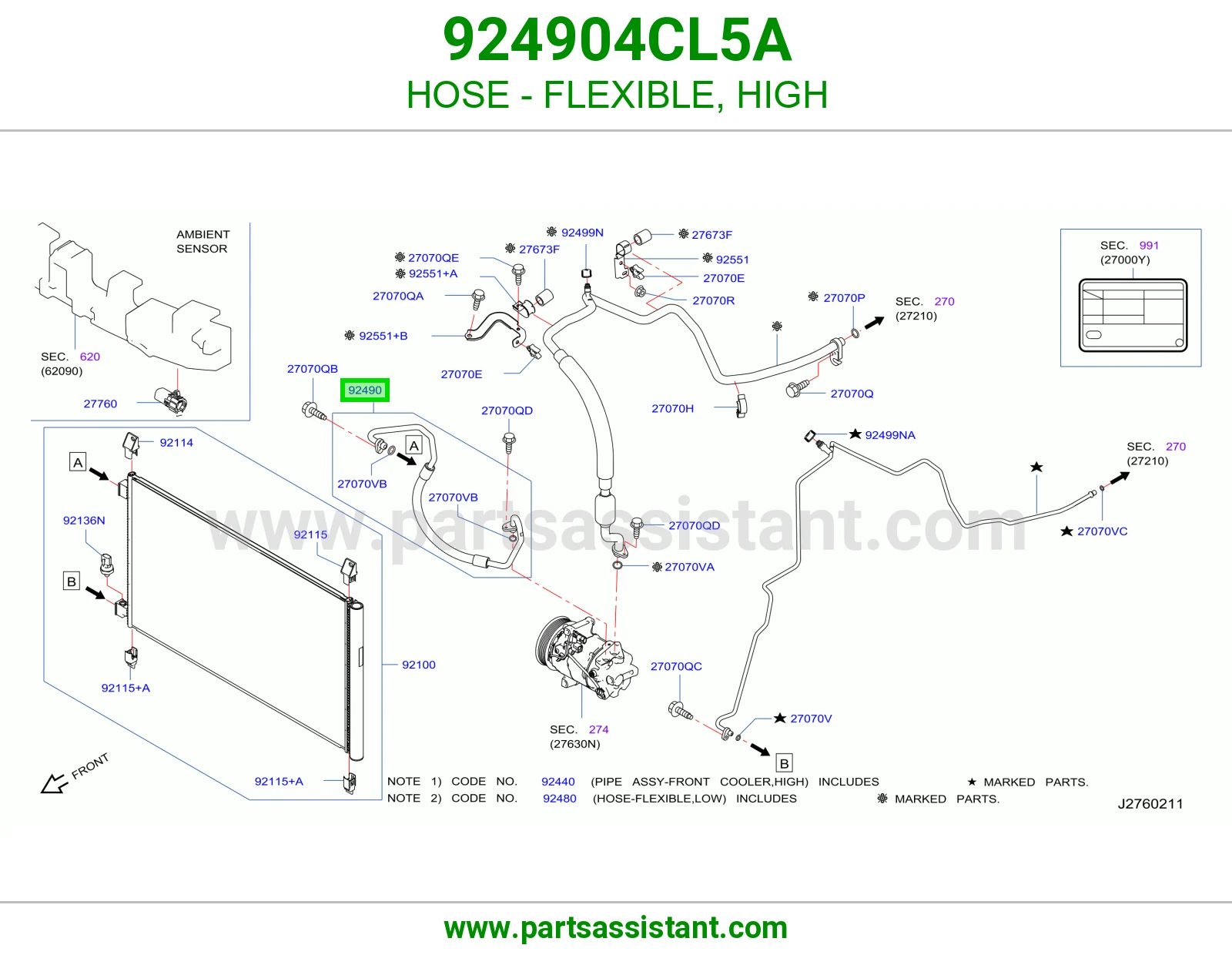 لي كمبروسر مكيف العالي 924904CL5A