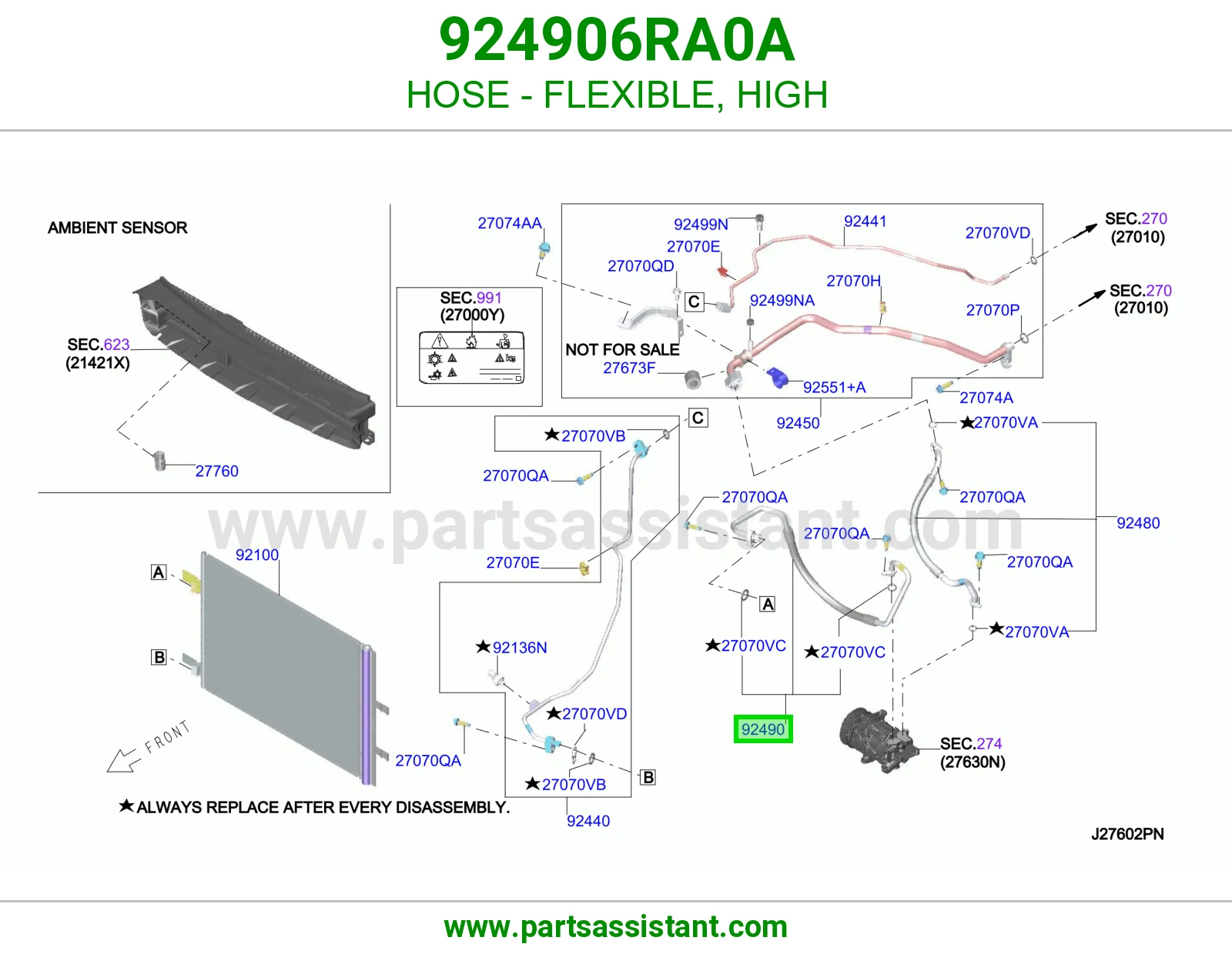 لي كمبروسر مكيف العالي 924906RA0A