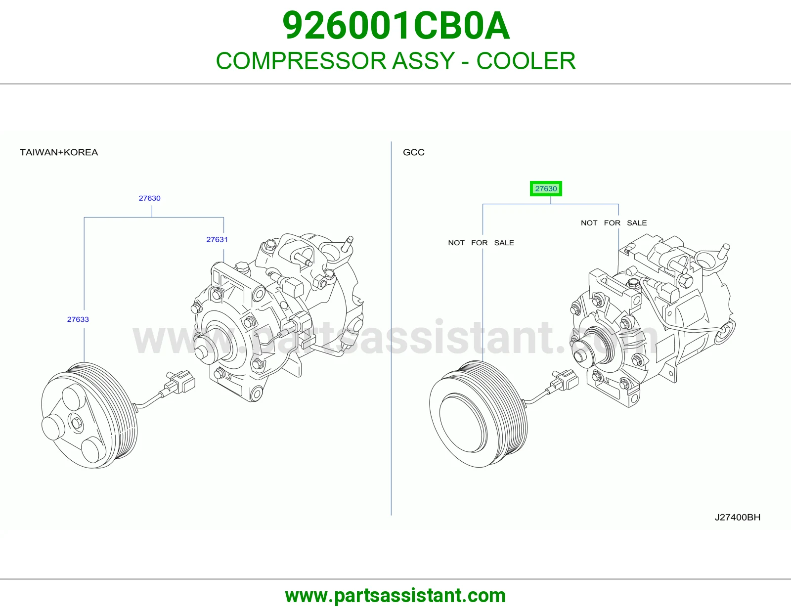 COMPRESSOR ASSY - COOLER 926001CB0A