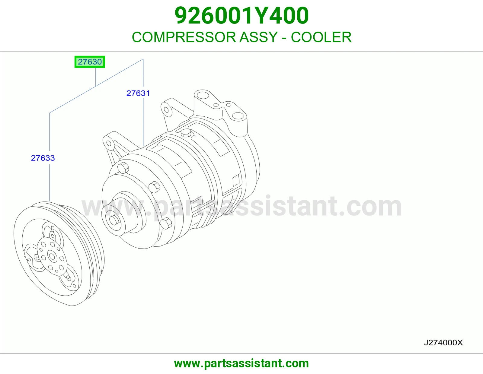 كمبروسر مكيف 926001Y400