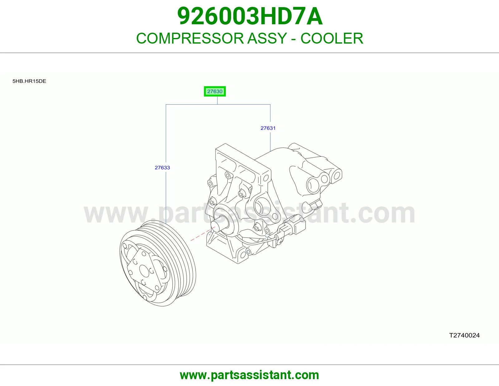 COMPRESSOR ASSY - COOLER 926003HD7A