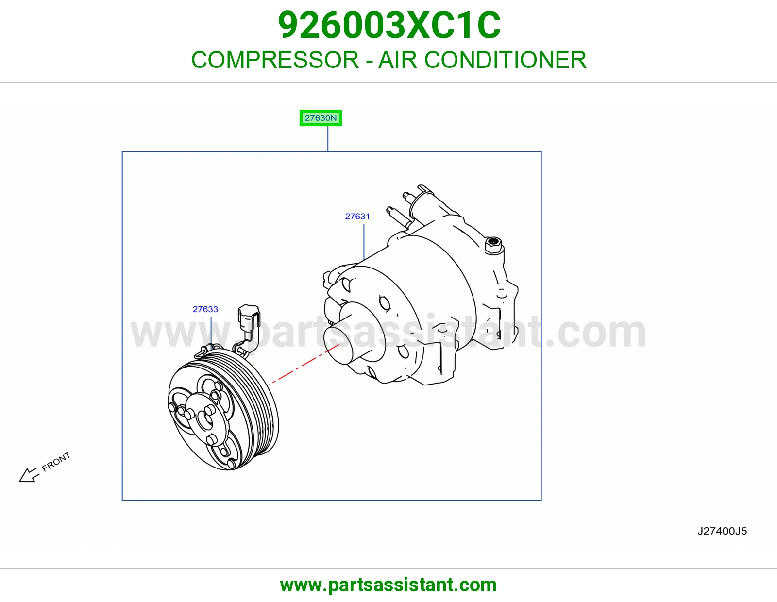 COMPRESSOR - AIR CONDITIONER 926003XC1C