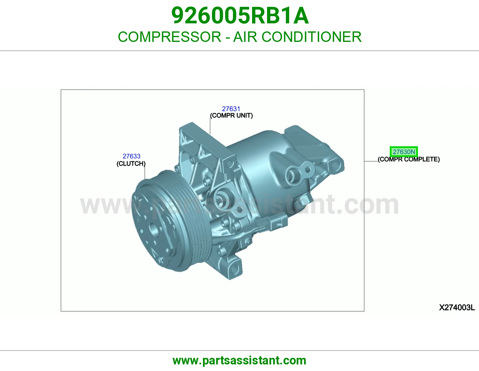 كمبروسر مكيف 926005RB1A