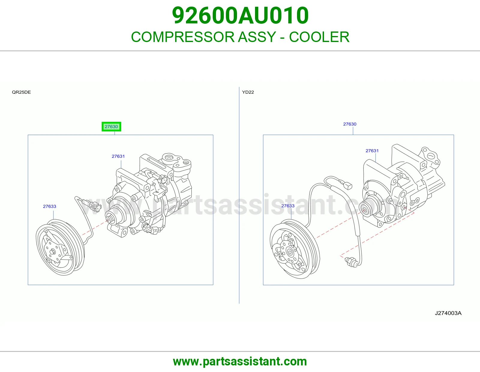 كمبروسر مكيف 92600AU010