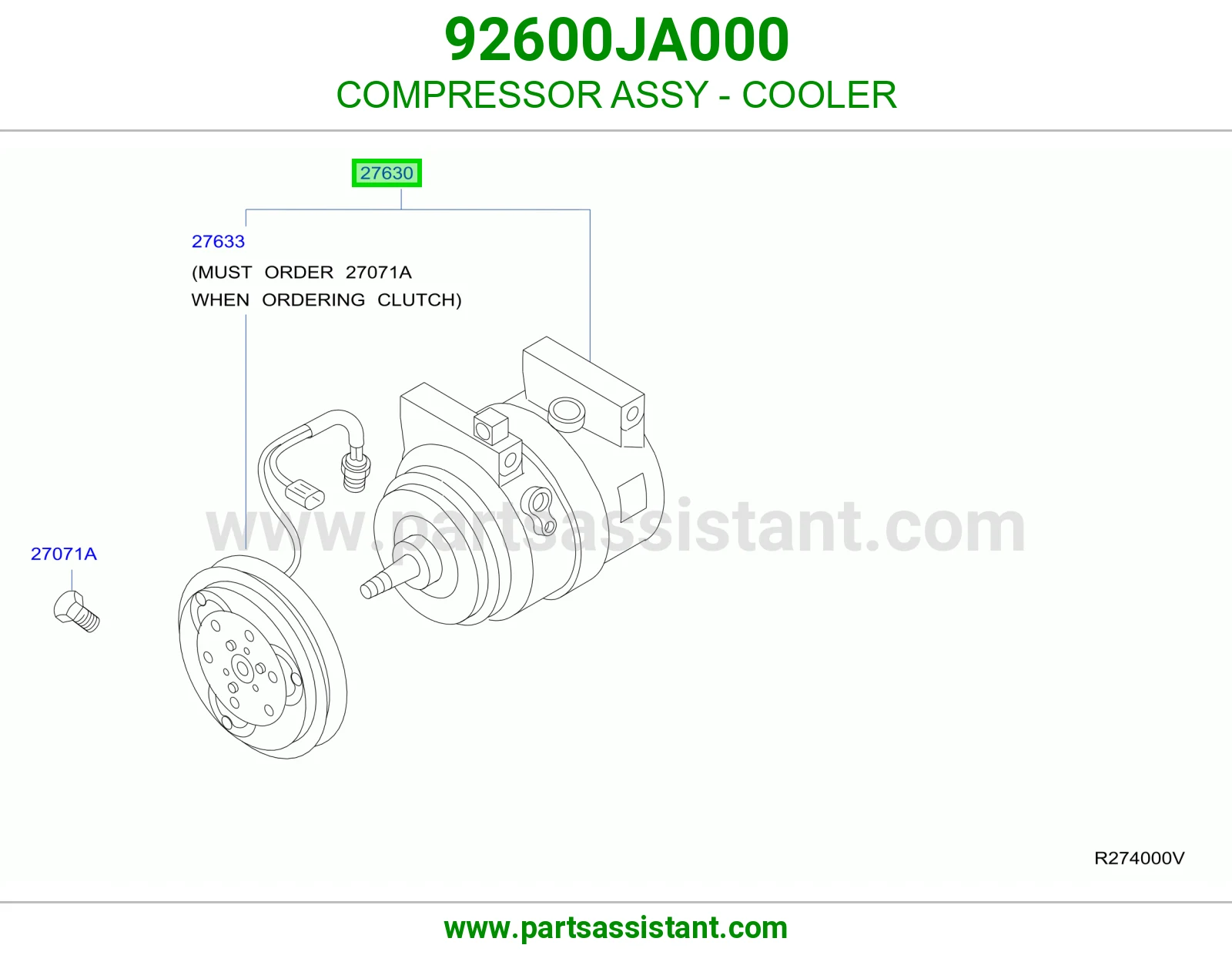 كمبروسر مكيف 92600JA000