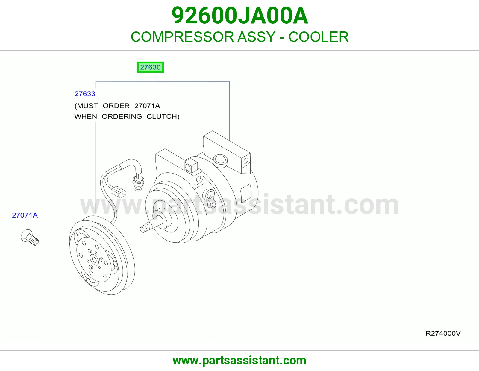 كمبروسر مكيف 92600JA00A