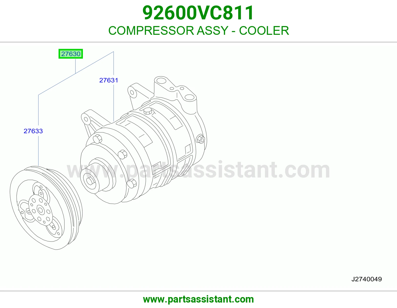 كمبروسر مكيف 92600VC811
