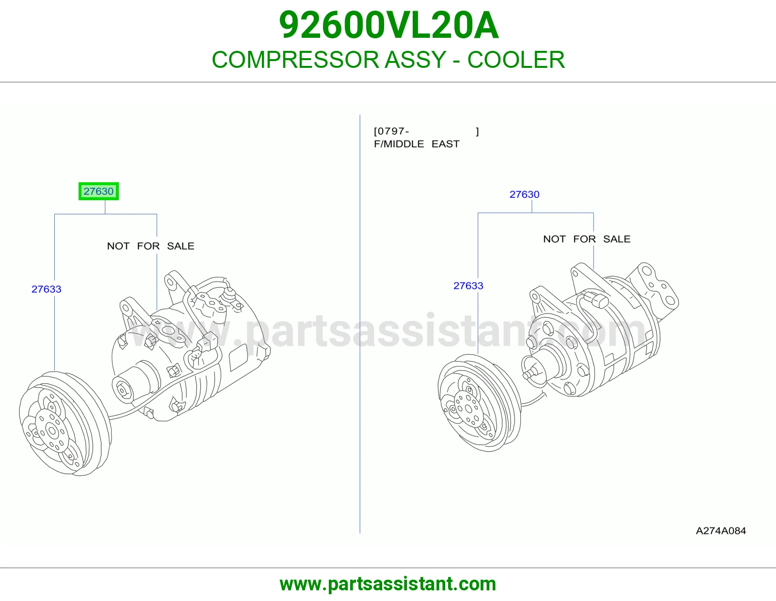 COMPRESSOR ASSY - COOLER 92600VL20A