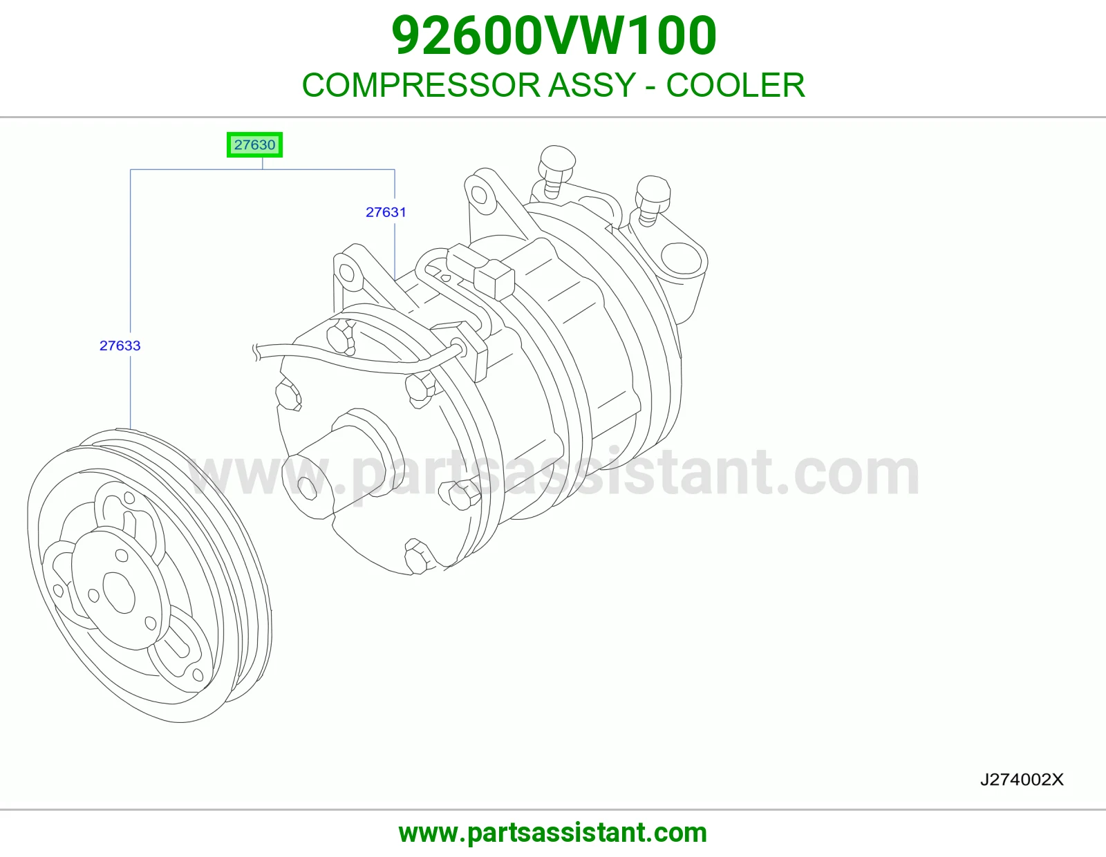 كمبروسر مكيف 92600VW100
