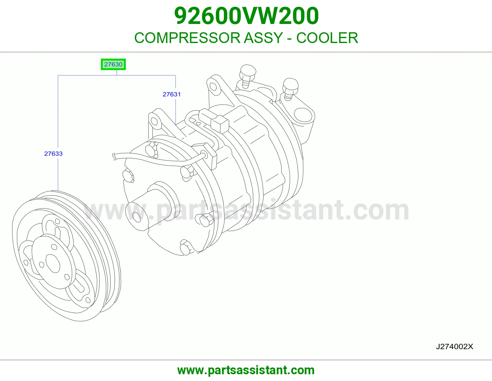 كمبروسر مكيف 92600VW200
