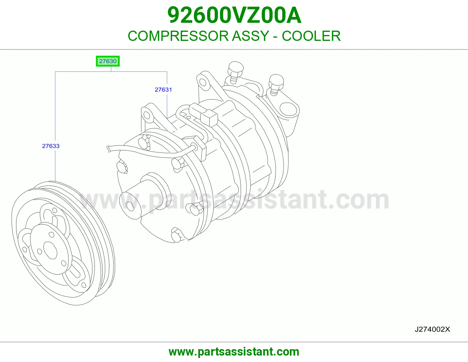 كمبروسر مكيف 92600VZ00A