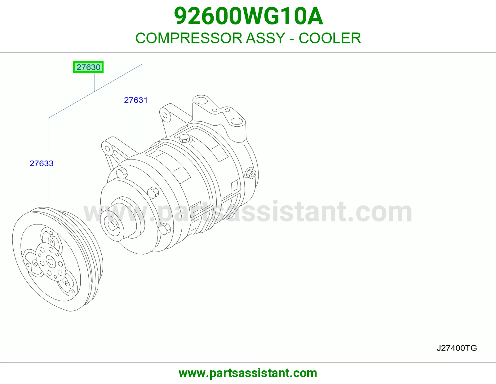 COMPRESSOR ASSY - COOLER 92600WG10A