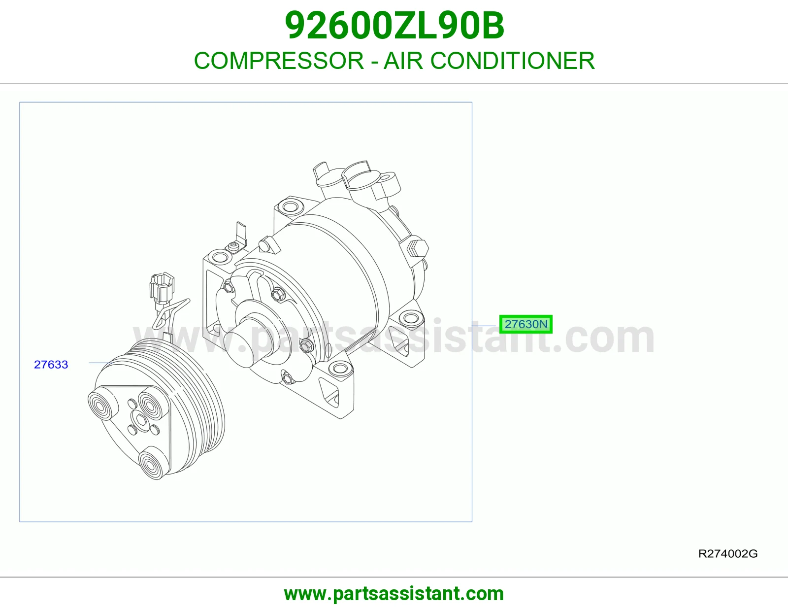 كمبروسر مكيف 92600ZL90B
