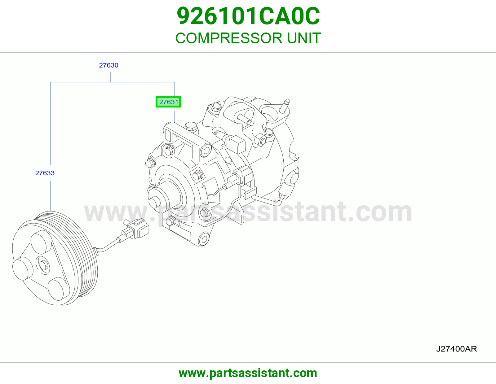 وحدة كمبروسر مكيف 926101CA0C