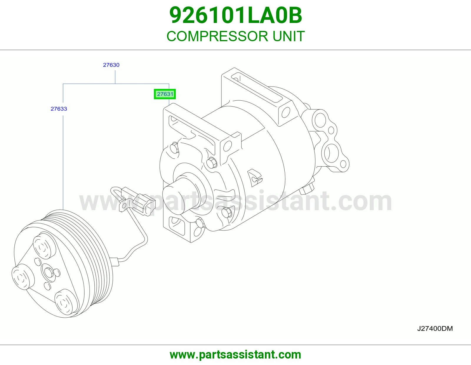 وحدة كمبروسر مكيف 926101LA0B