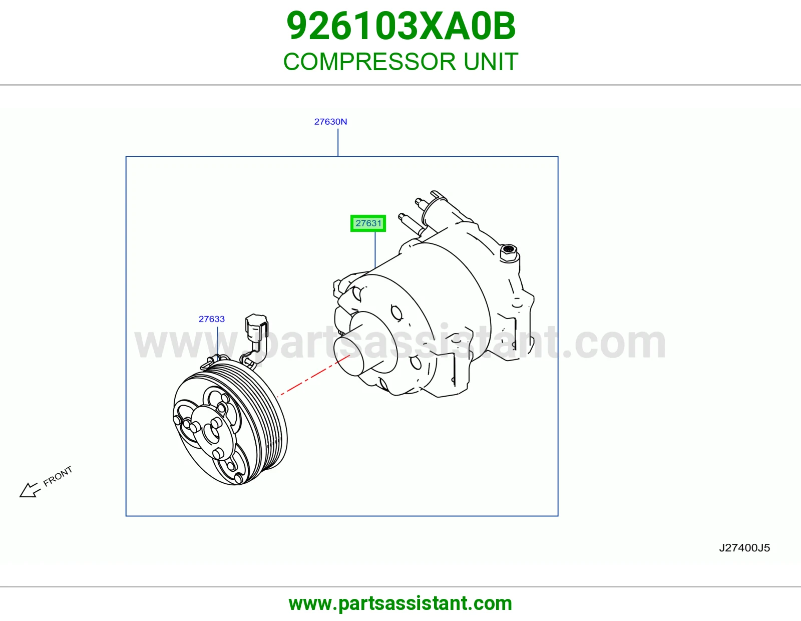 وحدة كمبروسر مكيف 926103XA0B