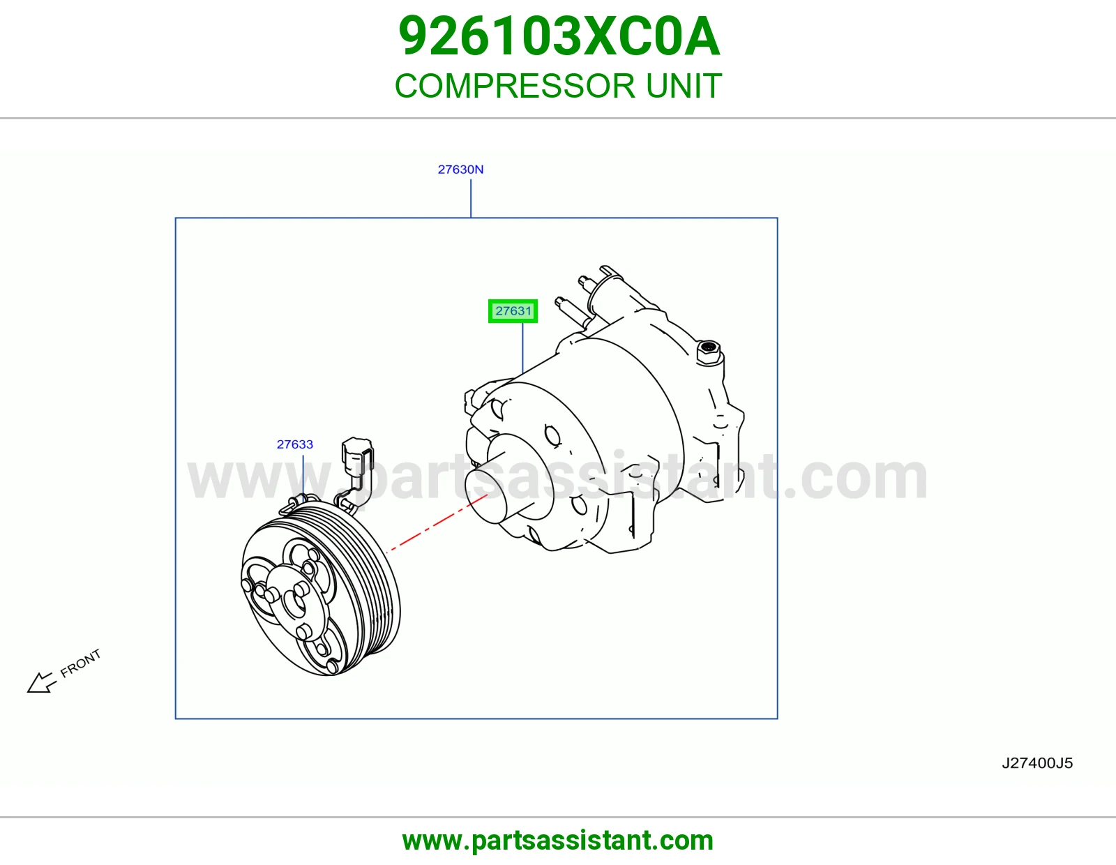 وحدة كمبروسر مكيف 926103XC0A