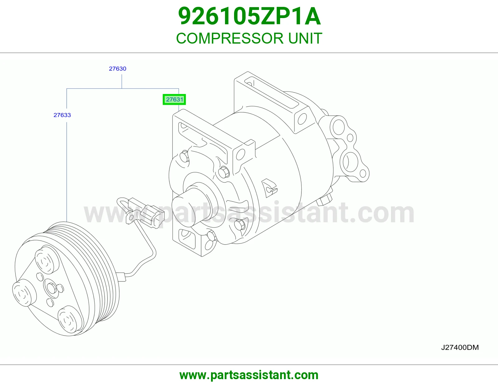 وحدة كمبروسر مكيف 926105ZP1A