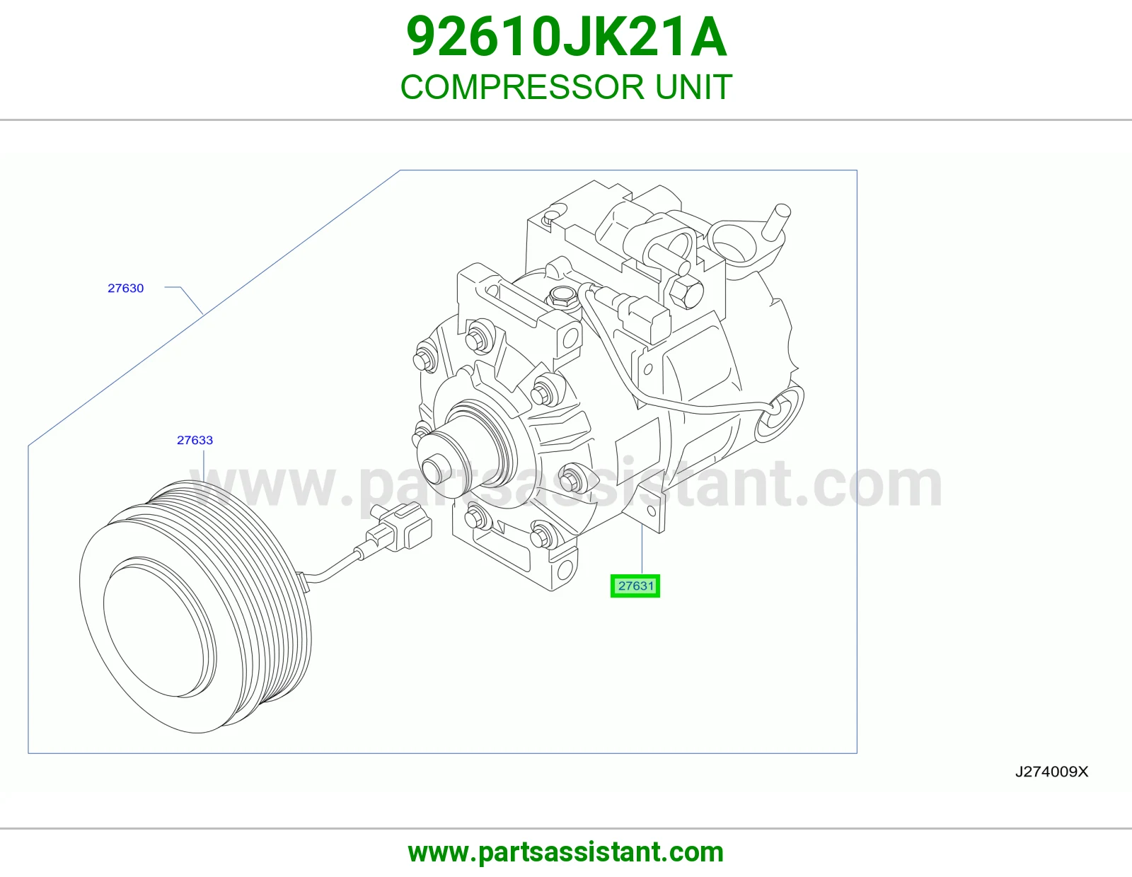 وحدة كمبروسر مكيف 92610JK21A
