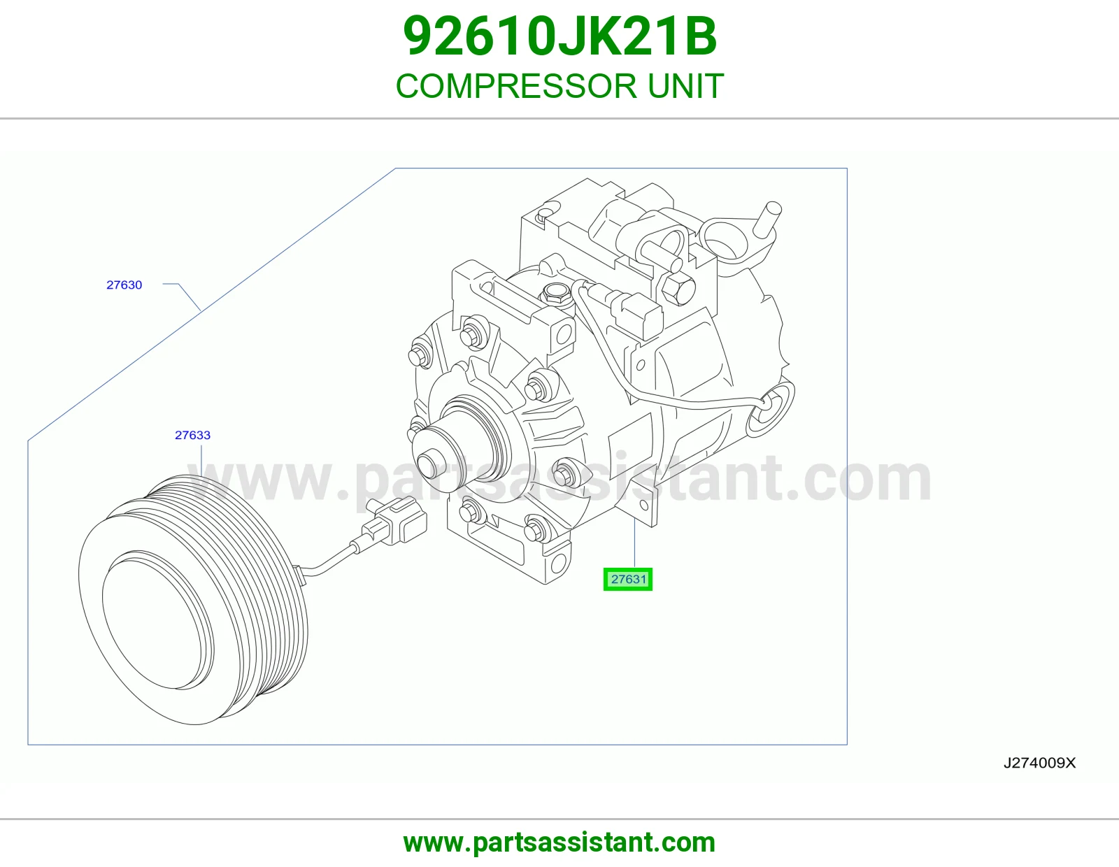 وحدة كمبروسر مكيف 92610JK21B