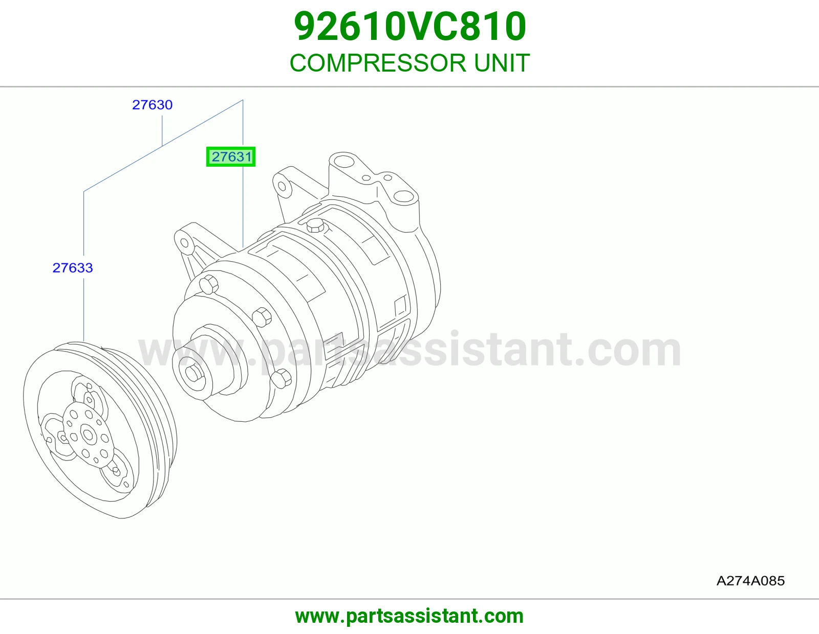 وحدة كمبروسر مكيف 92610VC810