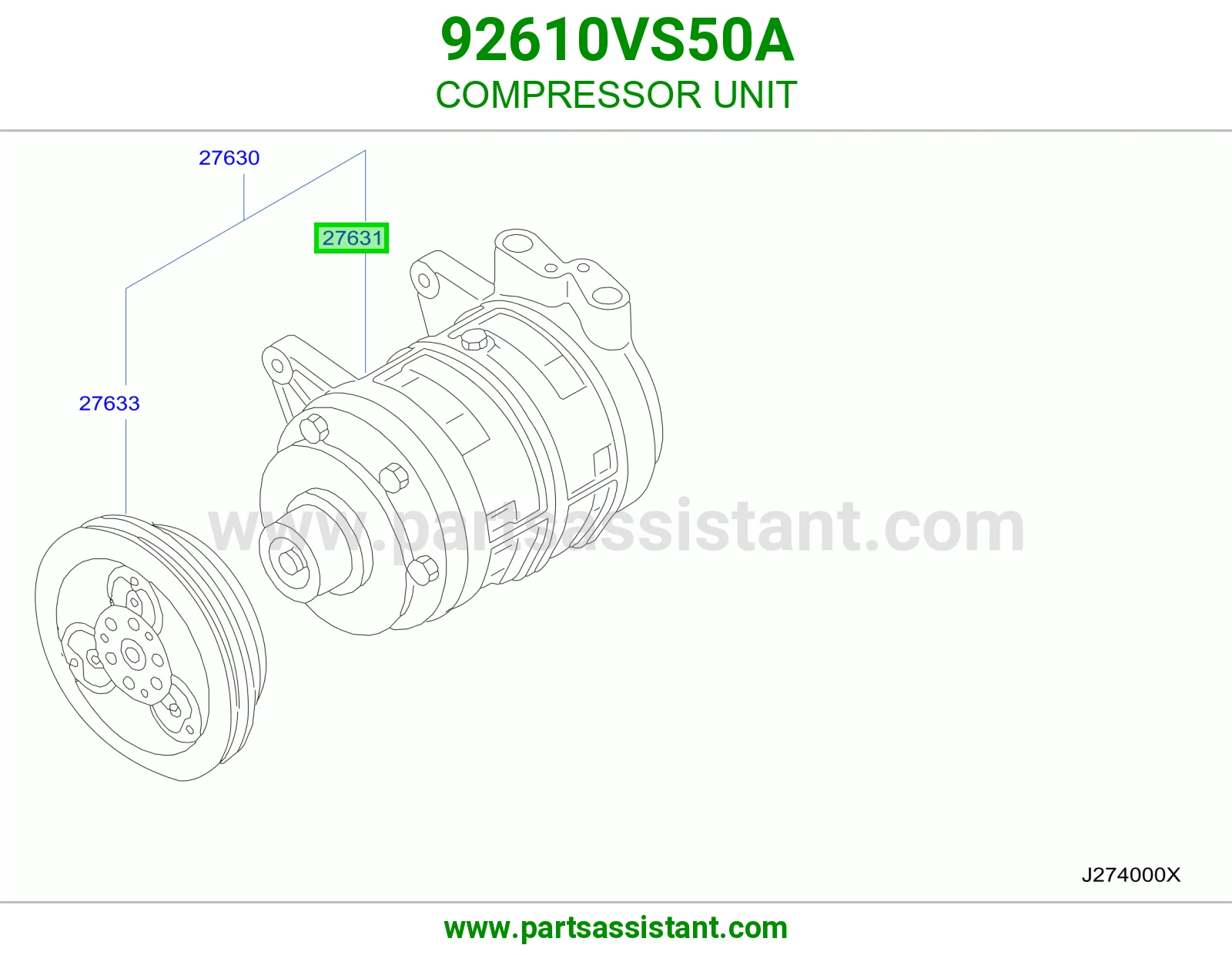 وحدة كمبروسر مكيف 92610VS50A