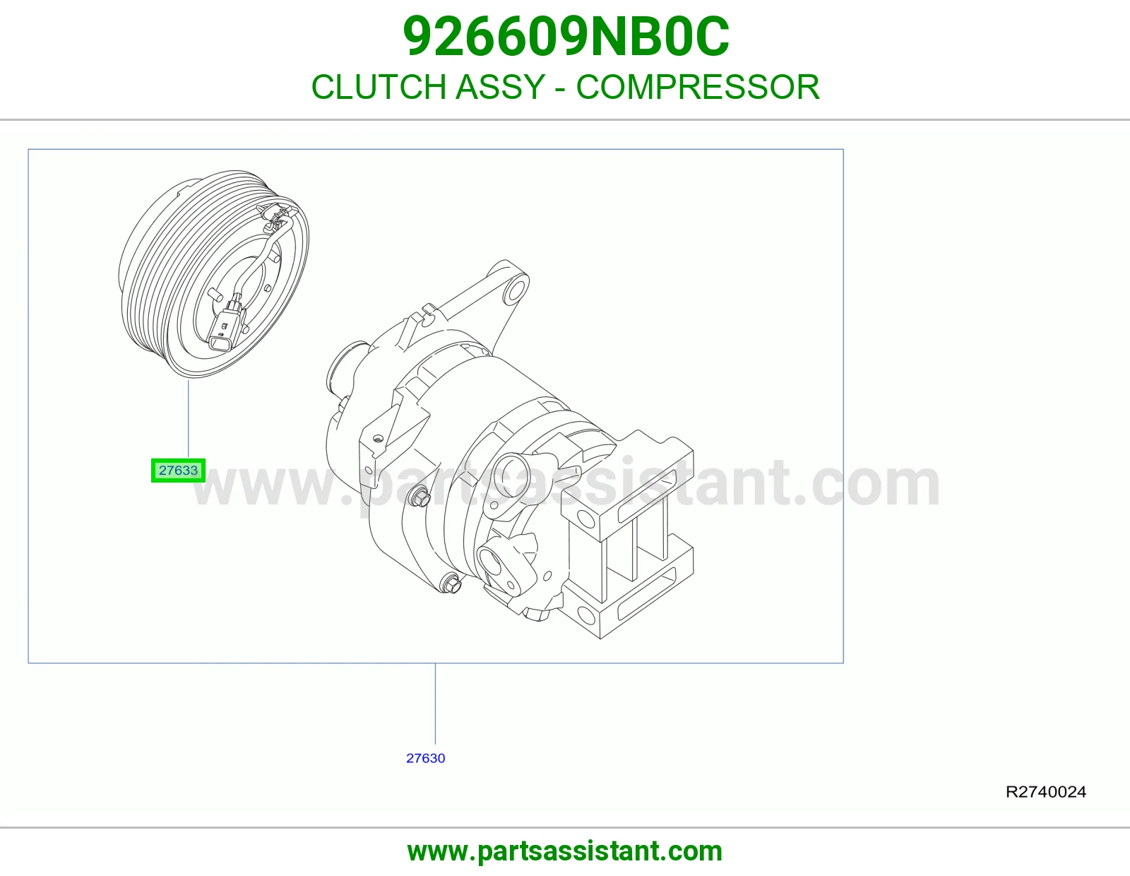 كلتش كمبروسر مكيف 926609NB0C