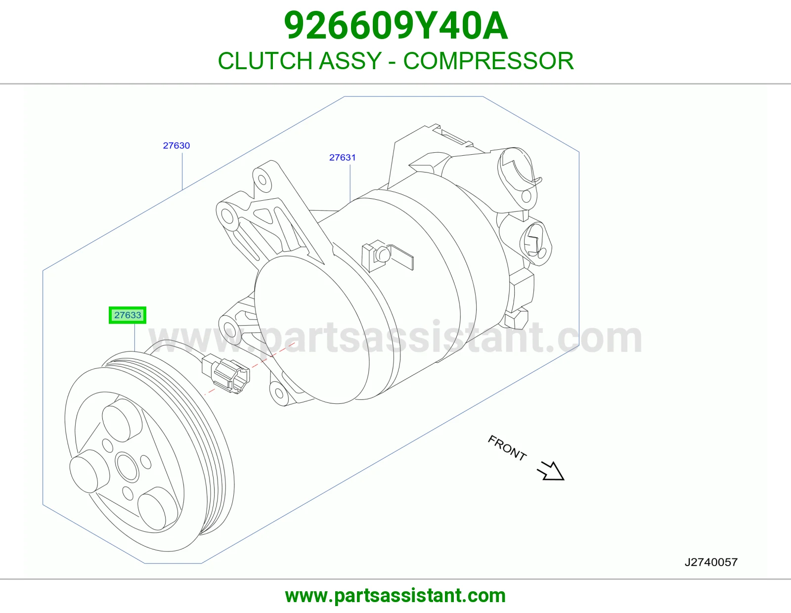 كلتش كمبروسر مكيف 926609Y40A