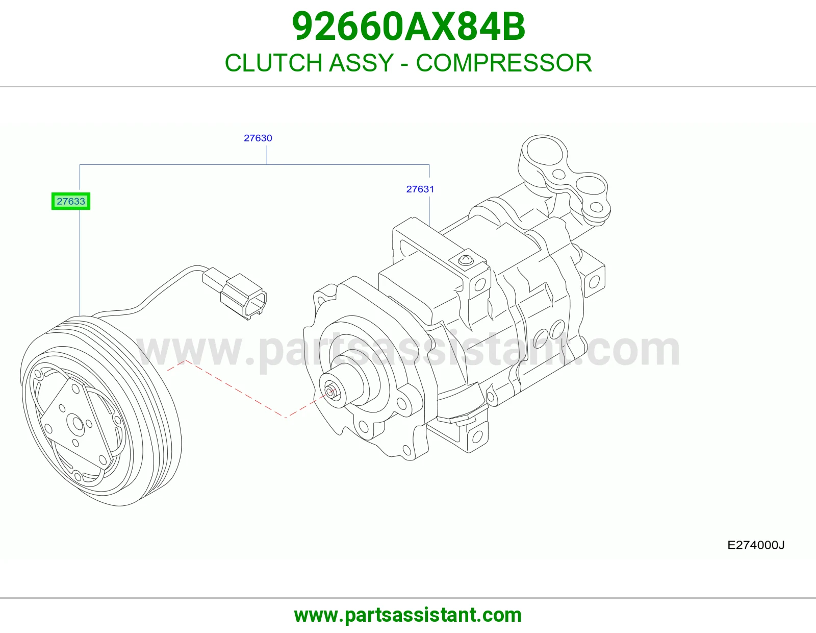 كلتش كمبروسر مكيف 92660AX84B