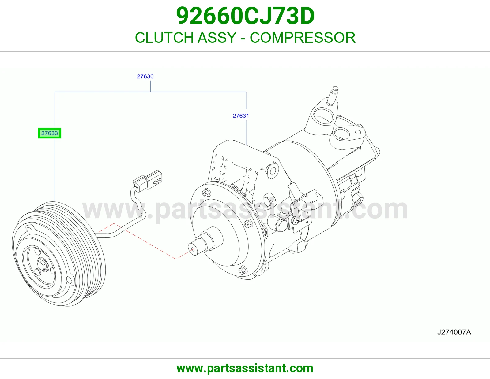 كلتش كمبروسر مكيف 92660CJ73D