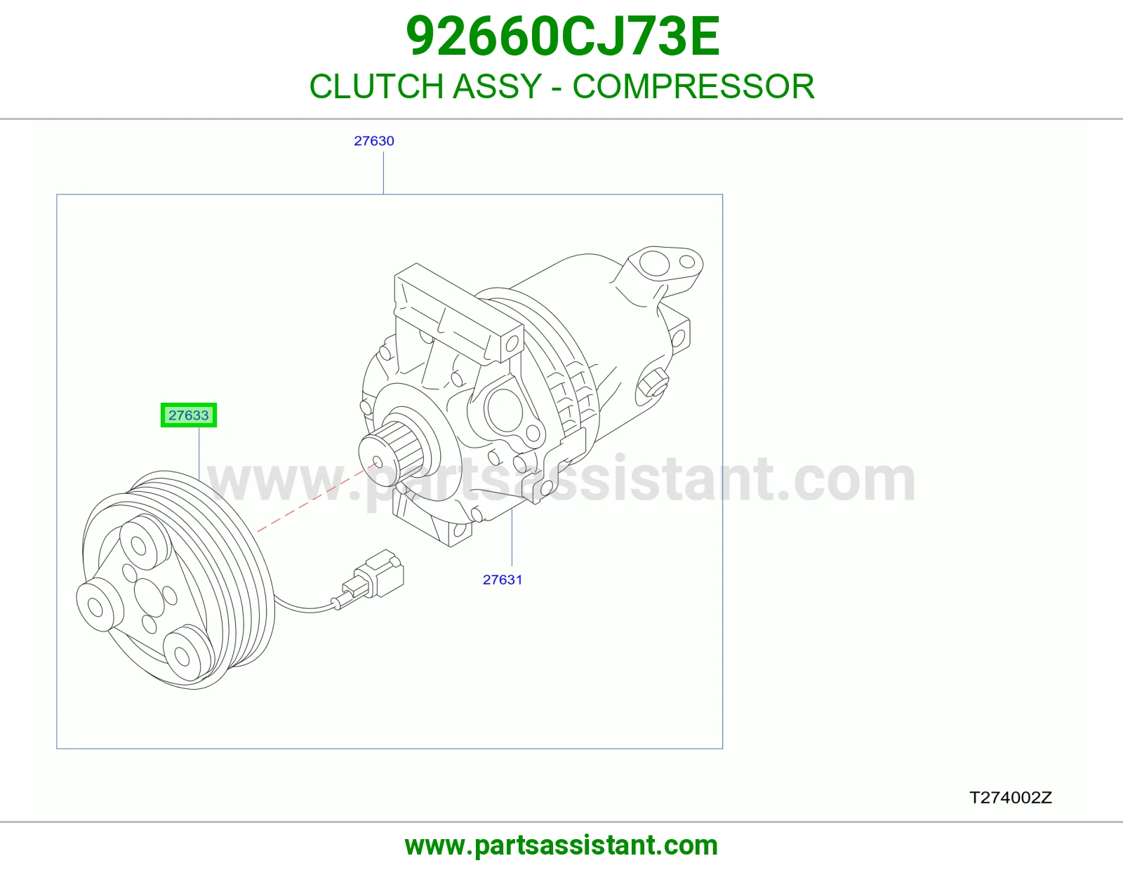 كلتش كمبروسر مكيف 92660CJ73E