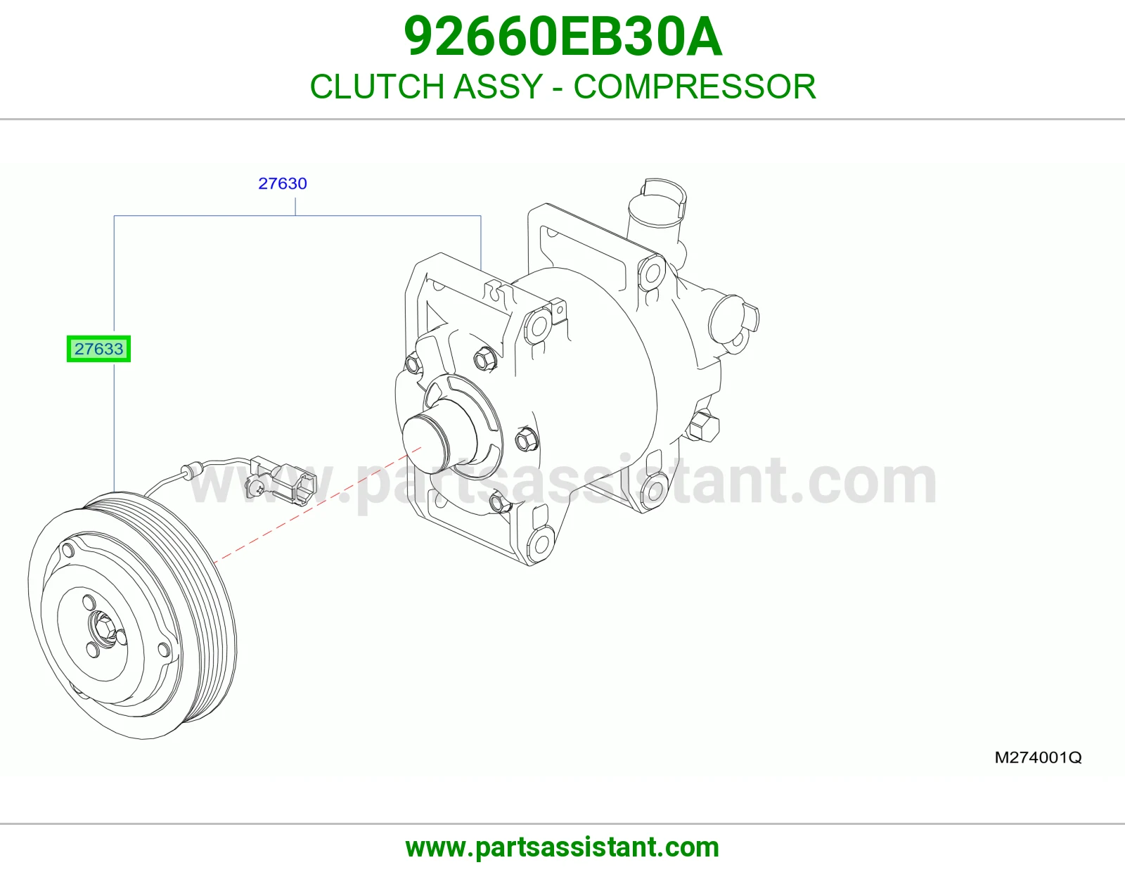 كلتش كمبروسر مكيف 92660EB30A