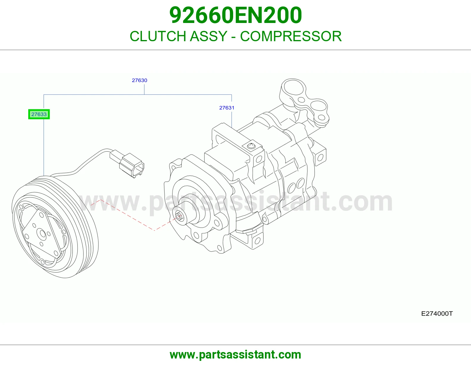 كلتش كمبروسر مكيف 92660EN200