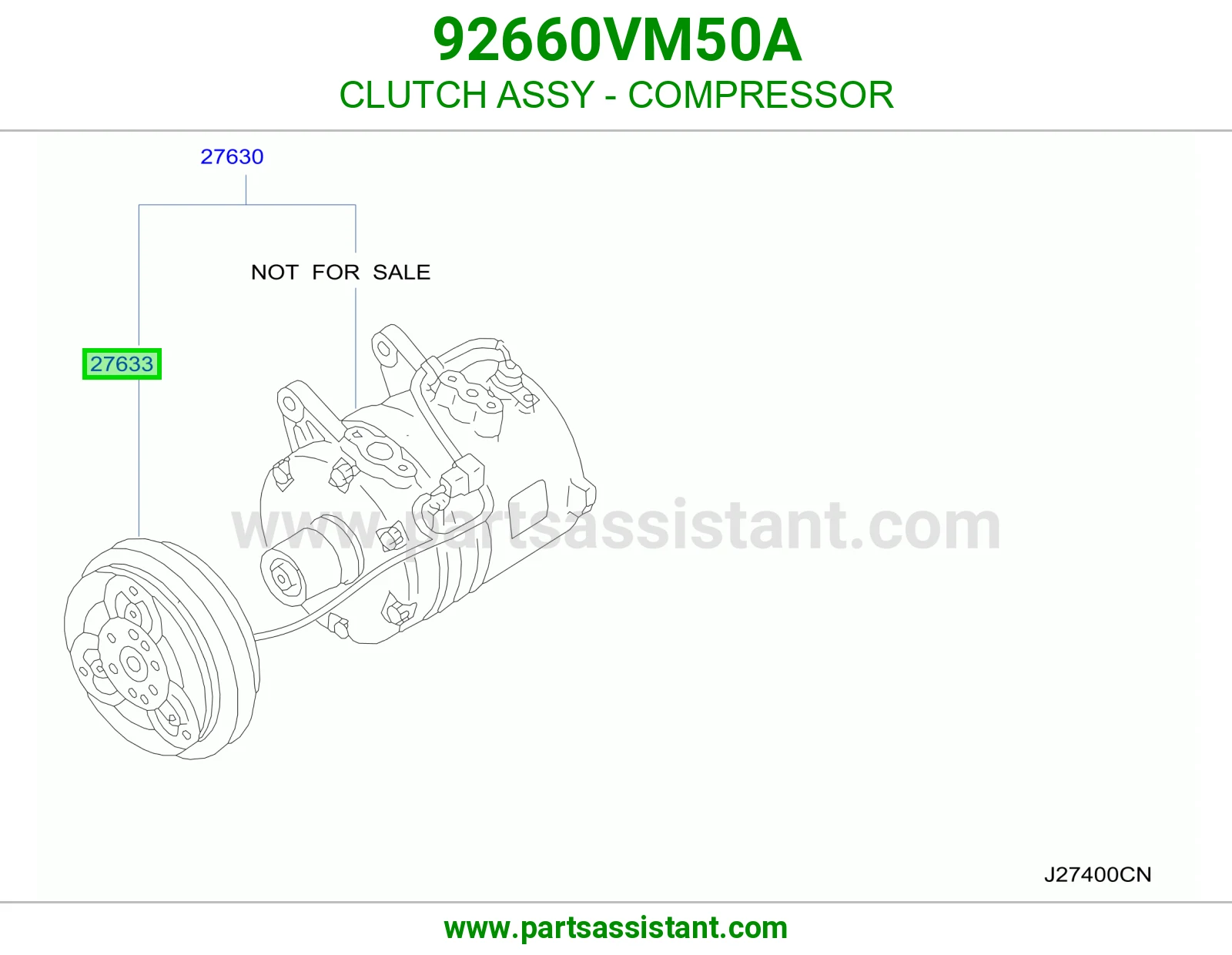 CLUTCH ASSY - COMPRESSOR 92660VM50A