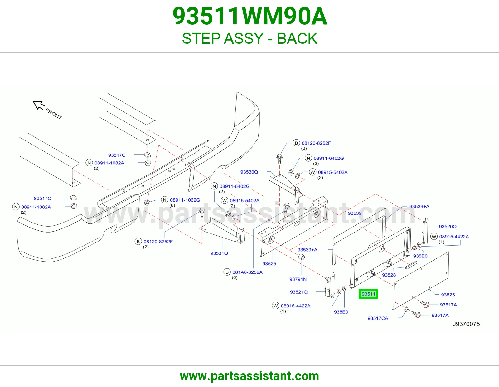 دعسة ظهر كاملة 93511WM90A