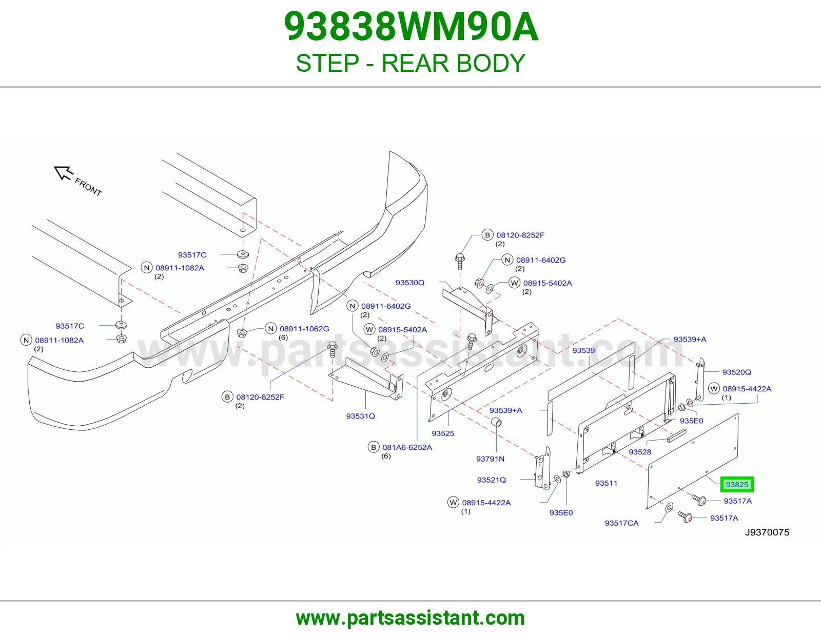 دعسة بودي خلفي 93838WM90A