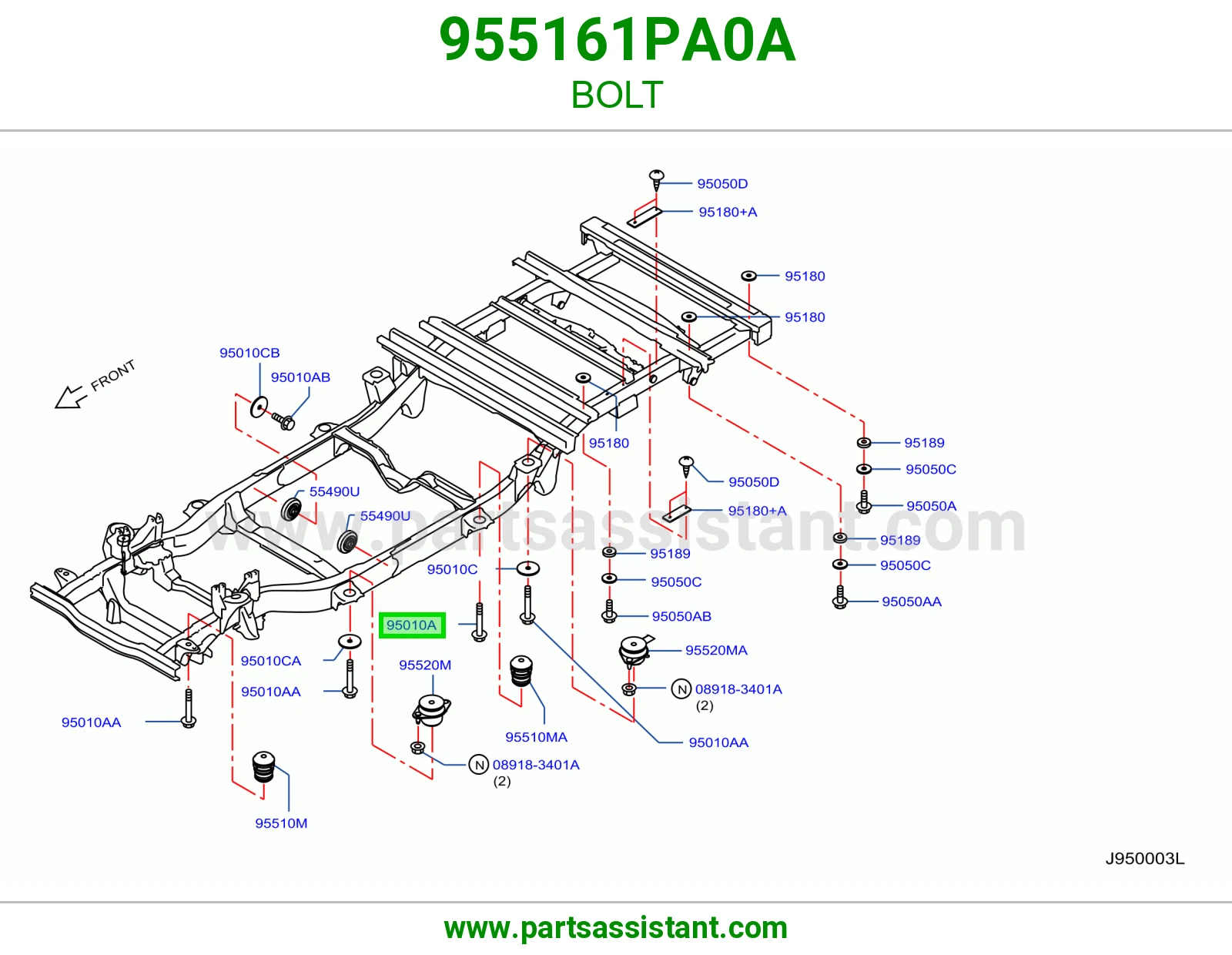مسمار كرسي بودي 955161PA0A