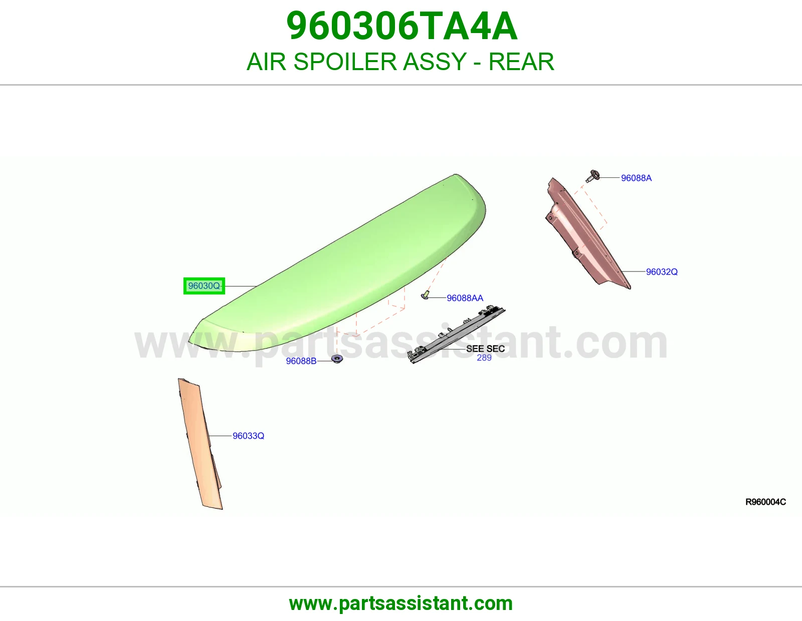 جناح شنطه خلفي 960306TA4A