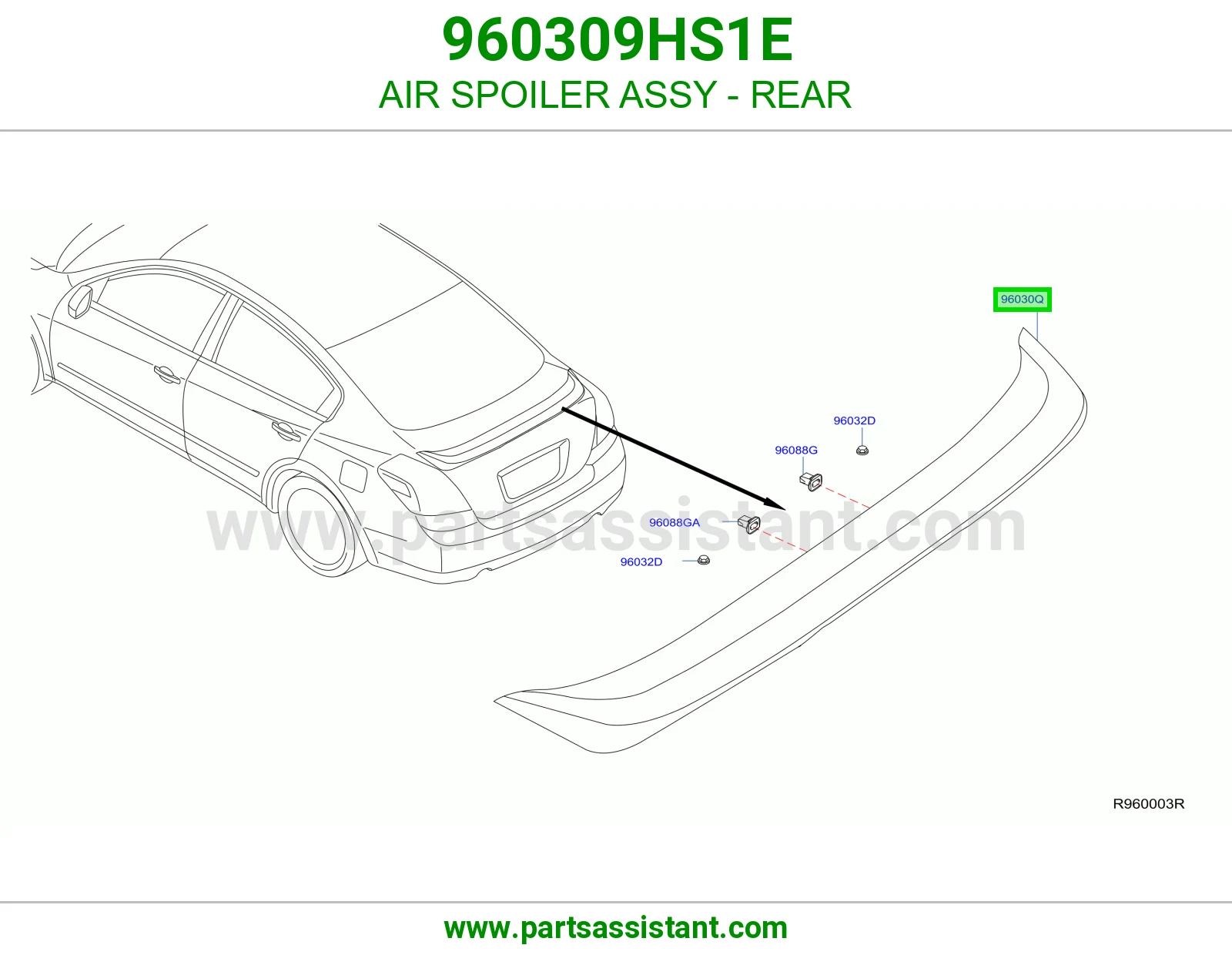 جناح شنطه خلفي 960309HS1E
