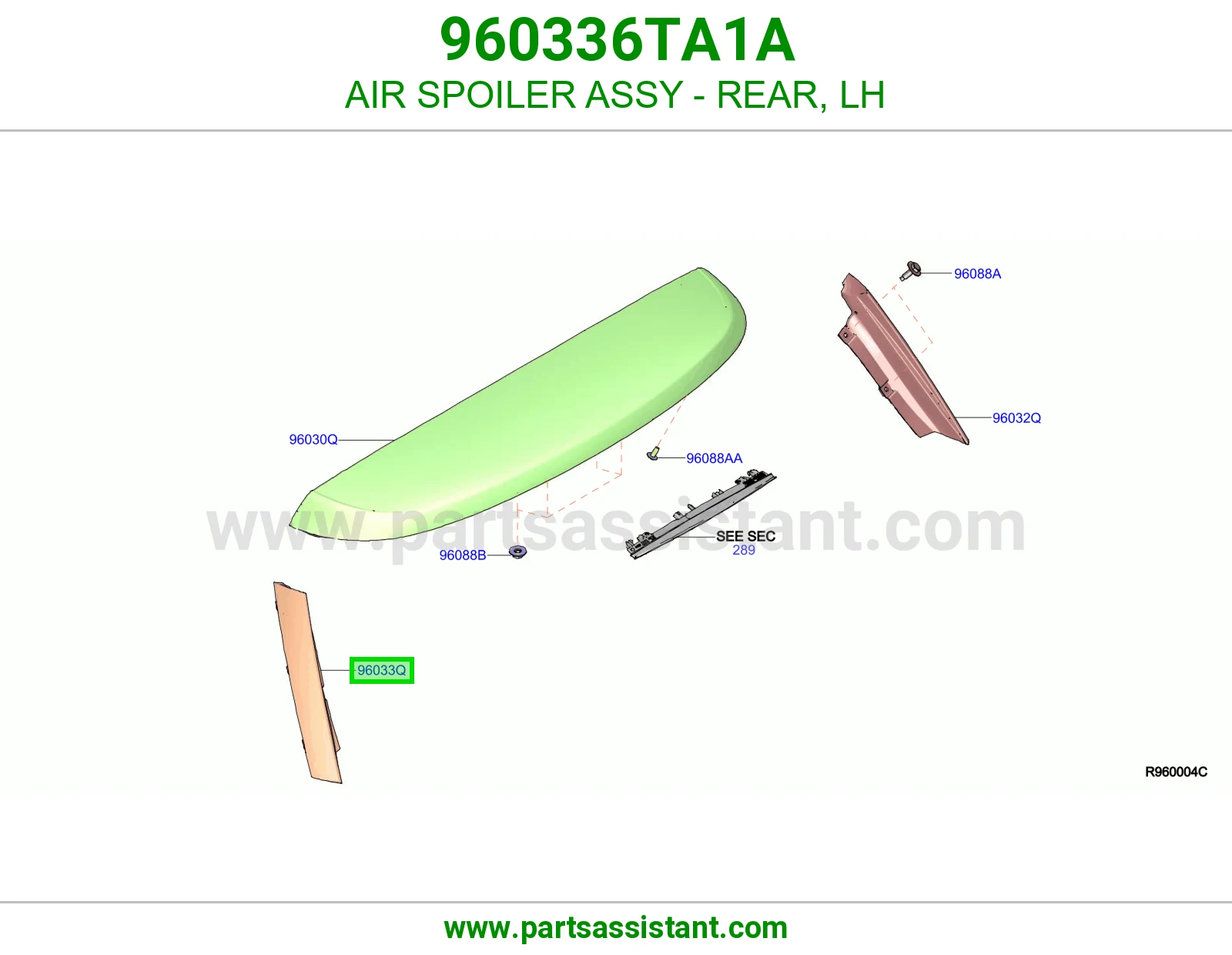جناح خلفي يسار كامل 960336TA1A