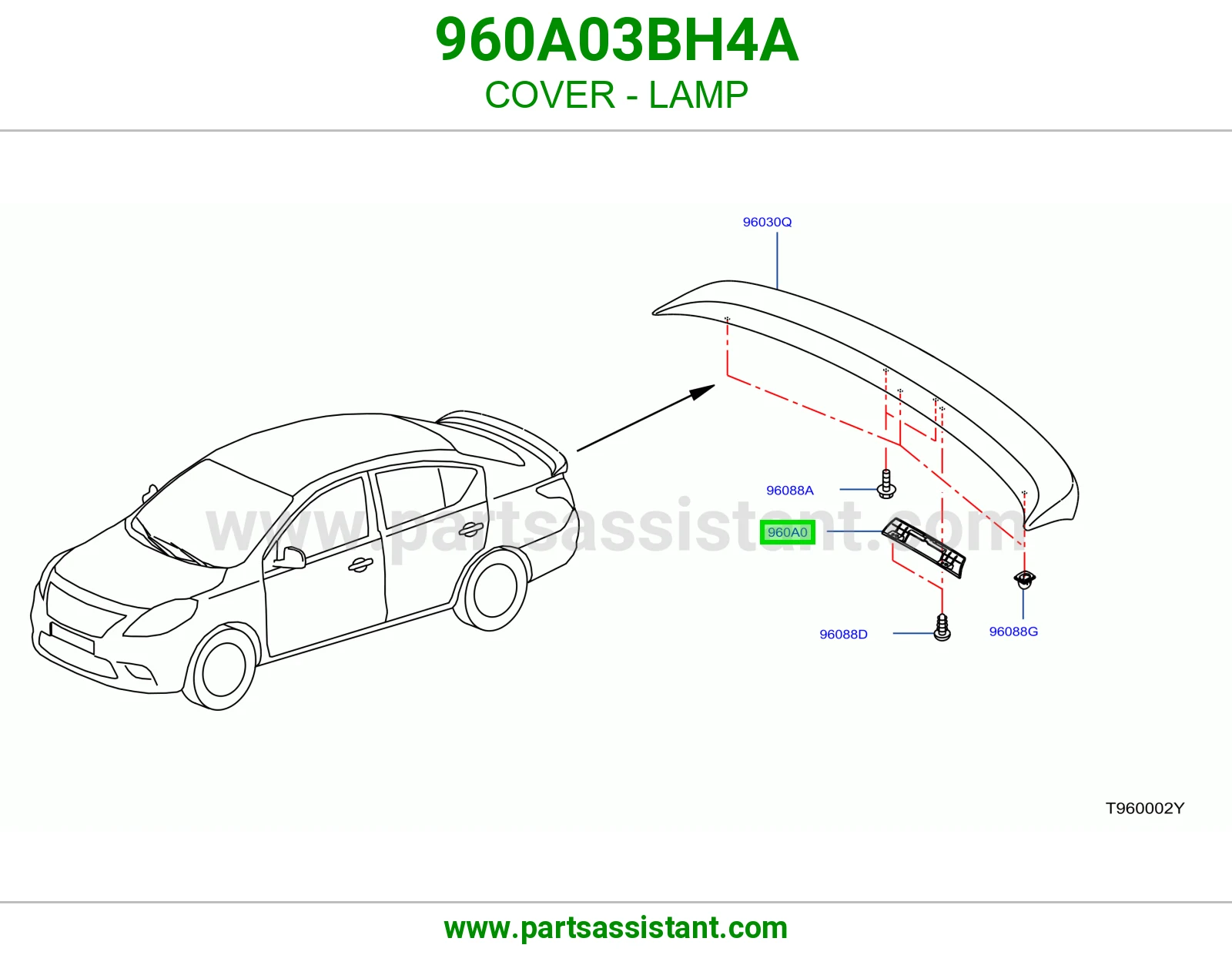 غطاء لمبة 960A03BH4A