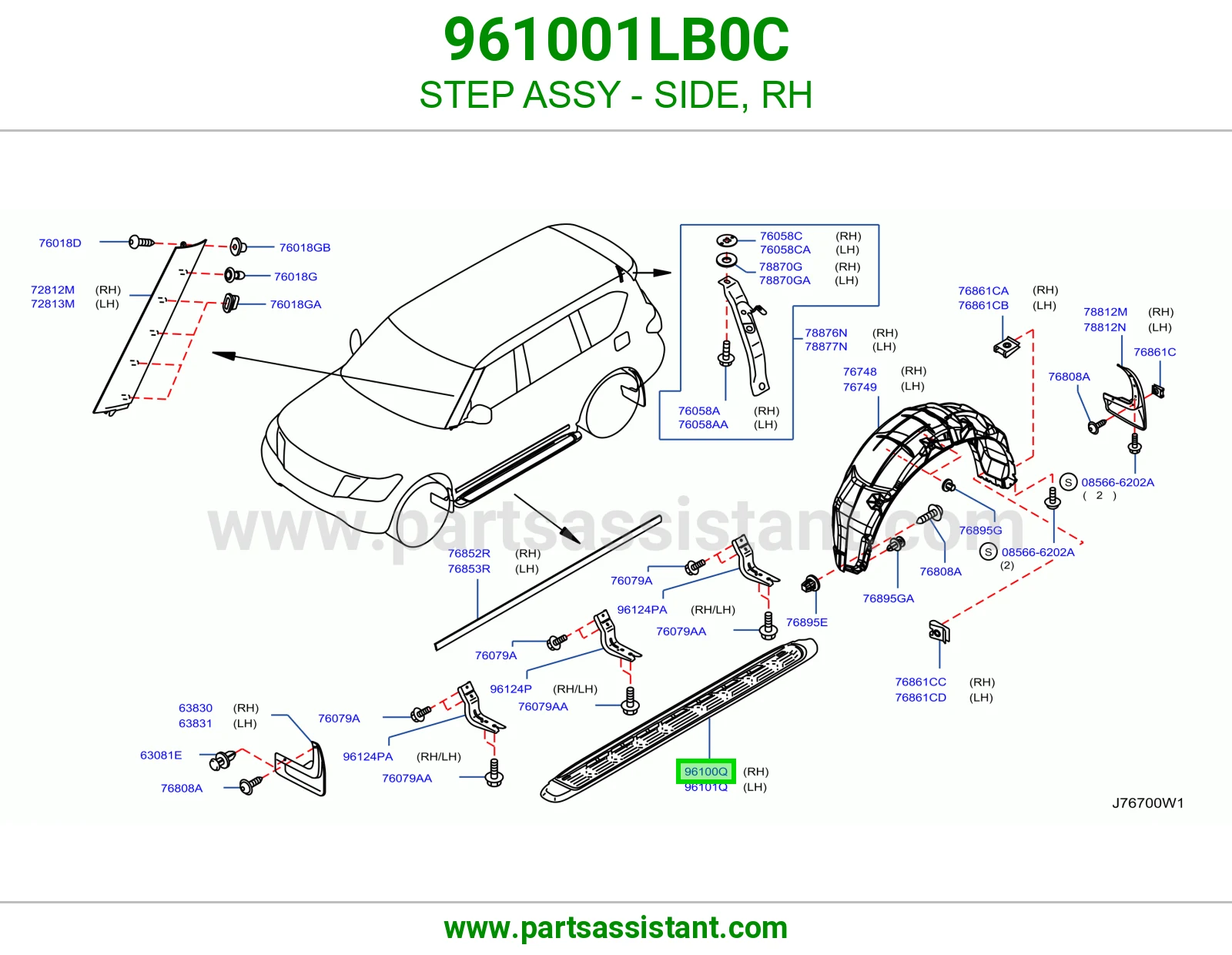صاجه صدام خلفي يمين 961001LB0C