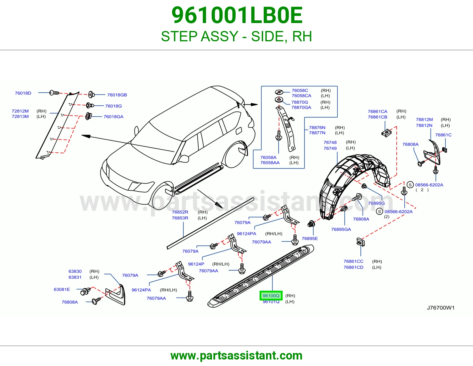 صاجه صدام خلفي يمين 961001LB0E