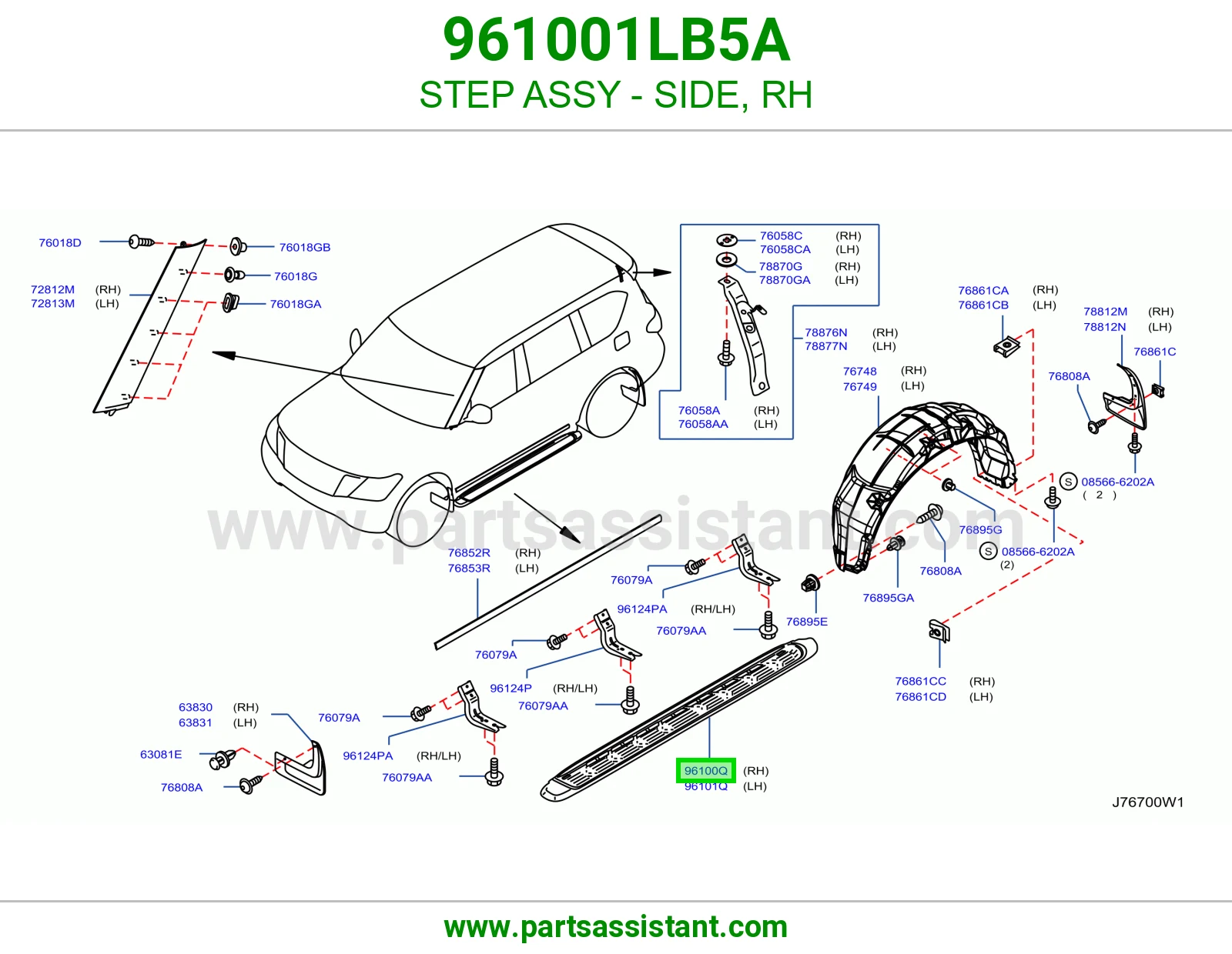 صاجه صدام خلفي يمين 961001LB5A