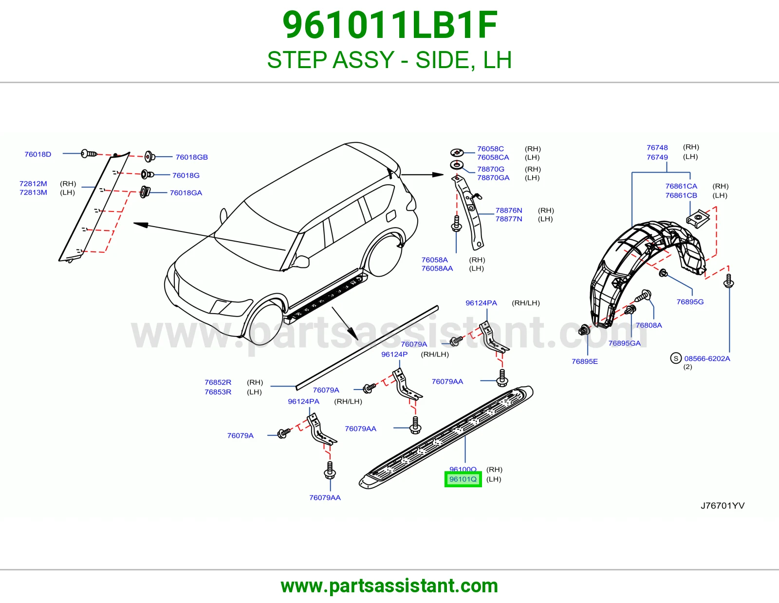 صاجه صدام خلفي يسار 961011LB1F