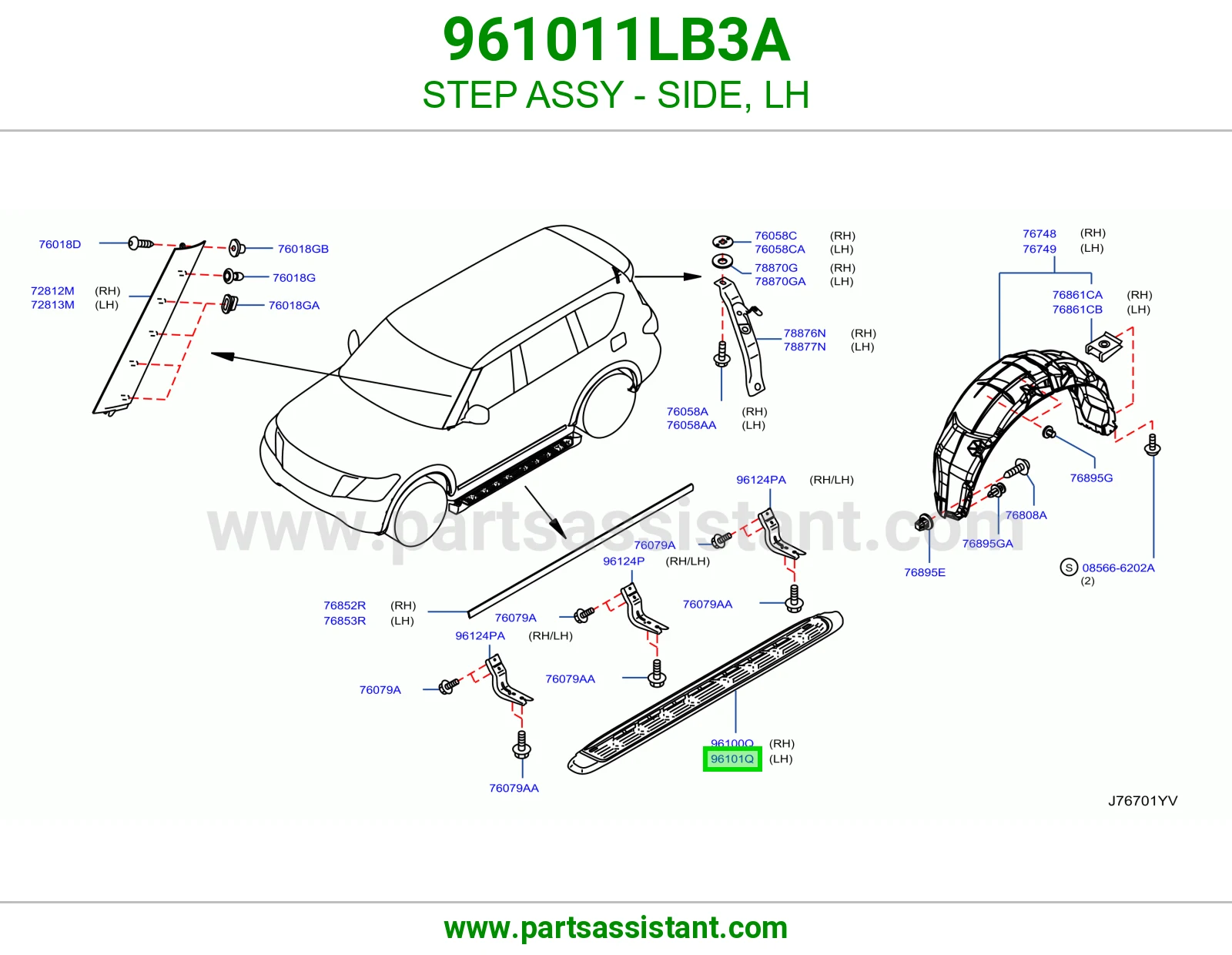 صاجه صدام خلفي يسار 961011LB3A