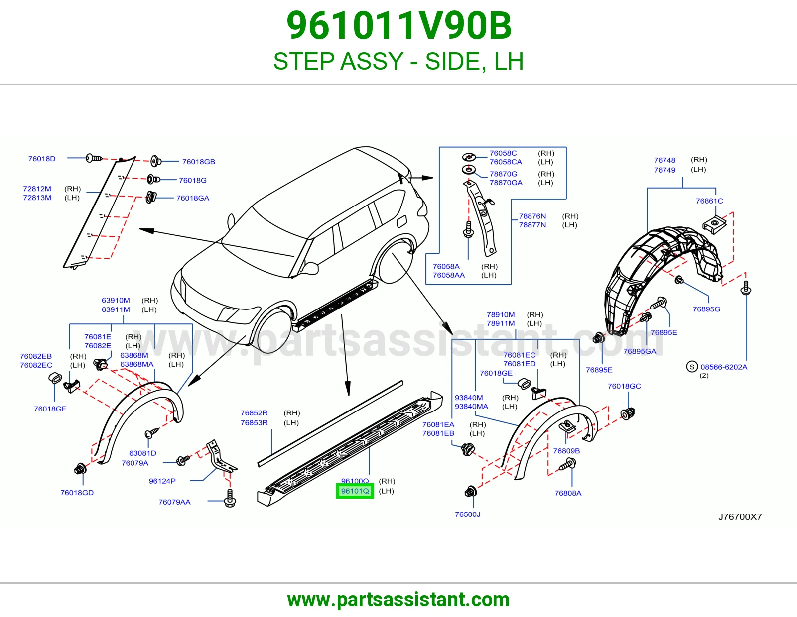 صاجه صدام خلفي يسار 961011V90B