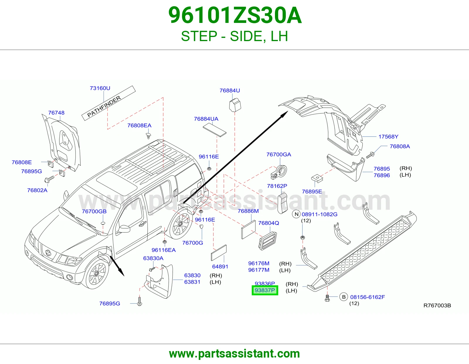 دعسه باب يسار 96101ZS30A